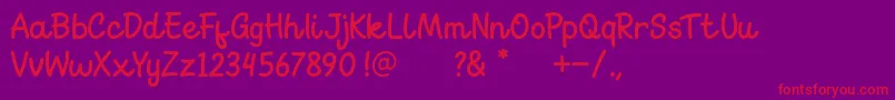 Go Melon Font – Red Fonts on Purple Background