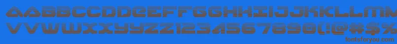 Skyhawkscan Font – Brown Fonts on Blue Background