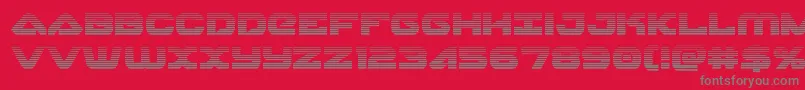 フォントSkyhawkscan – 赤い背景に灰色の文字
