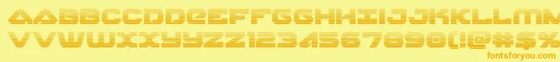 Skyhawkscan Font – Orange Fonts on Yellow Background