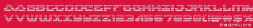 Skyhawkscan Font – Pink Fonts on Red Background