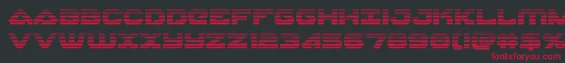 フォントSkyhawkscan – 黒い背景に赤い文字