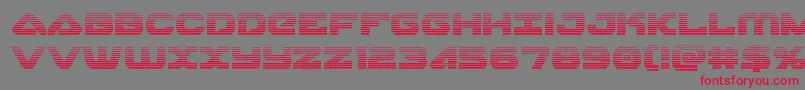フォントSkyhawkscan – 赤い文字の灰色の背景