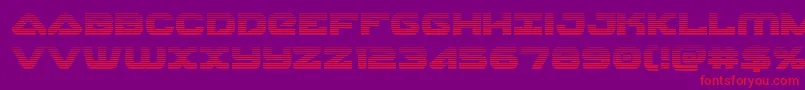 Skyhawkscan-fontti – punaiset fontit violetilla taustalla