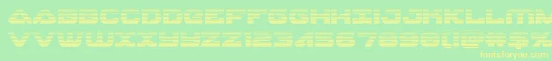 Skyhawkscan Font – Yellow Fonts on Green Background