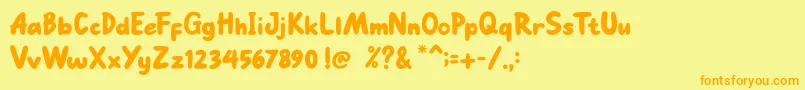 En savoir plus sur la police Go Mocha Police Go Mocha – polices orange sur fond jaune