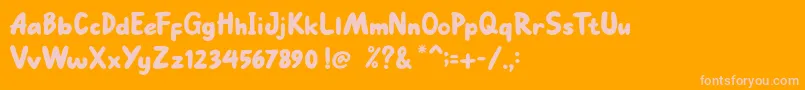 Go Mocha Font – Pink Fonts on Orange Background