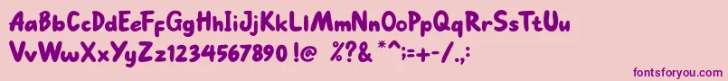 Go Mocha Font – Purple Fonts on Pink Background