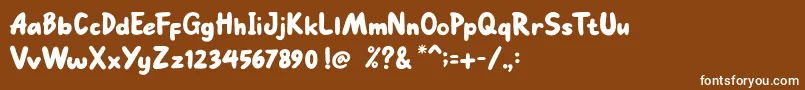 Go Mocha Font – White Fonts on Brown Background