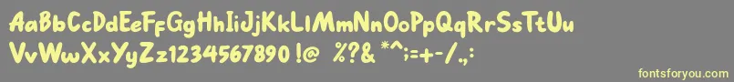 Go Mocha Font – Yellow Fonts on Gray Background