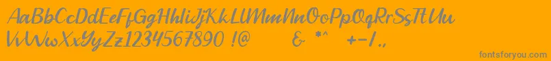 Go Orange-Schriftart – Graue Schriften auf orangefarbenem Hintergrund