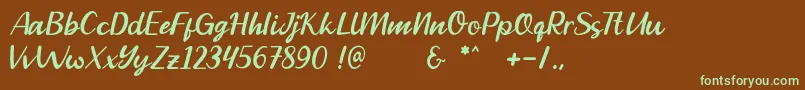 Go Orange Font – Green Fonts on Brown Background