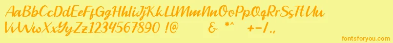 More about Go Orange Font Go Orange Font – Orange Fonts on Yellow Background