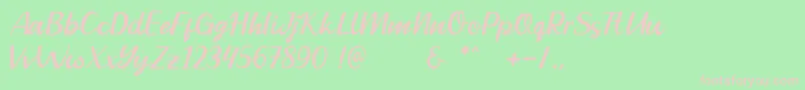 Go Orange Font – Pink Fonts on Green Background