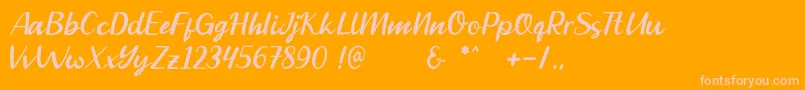 Подробнее о шрифте Go Orange Шрифт Go Orange – розовые шрифты на оранжевом фоне