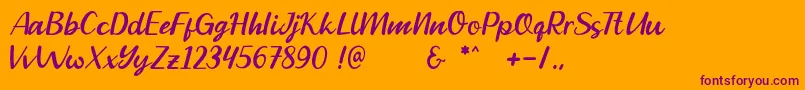 More about Go Orange Font Go Orange Font – Purple Fonts on Orange Background