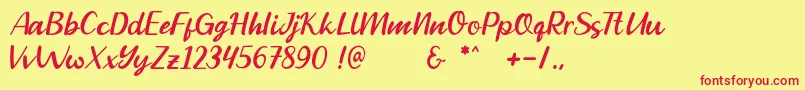 Go Orange Font – Red Fonts on Yellow Background