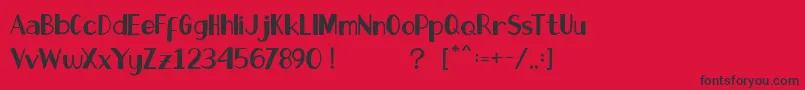Go Panda Font – Black Fonts on Red Background