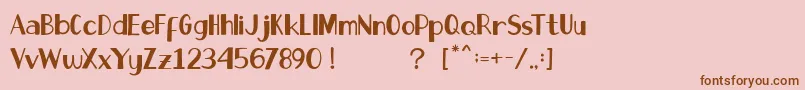 Go Panda Font – Brown Fonts on Pink Background