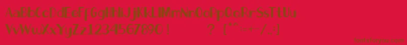 Go Panda Font – Brown Fonts on Red Background