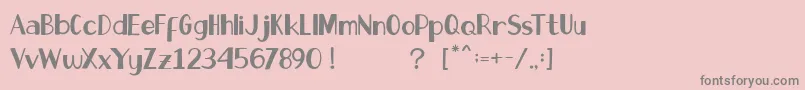 Go Panda Font – Gray Fonts on Pink Background