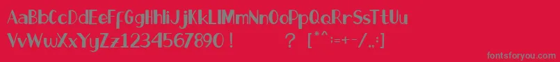 Go Panda Font – Gray Fonts on Red Background