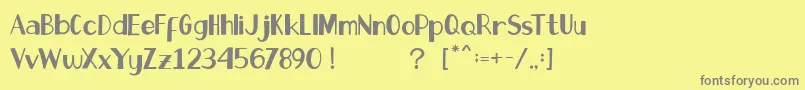 Go Panda Font – Gray Fonts on Yellow Background
