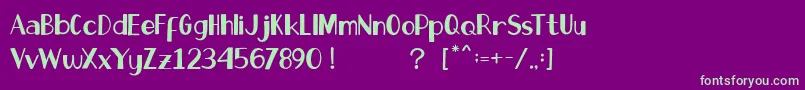 Go Panda Font – Green Fonts on Purple Background