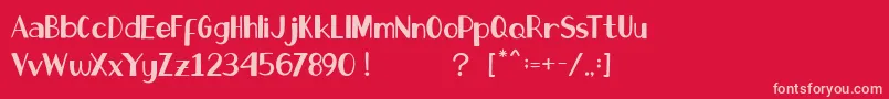 Go Panda Font – Pink Fonts on Red Background