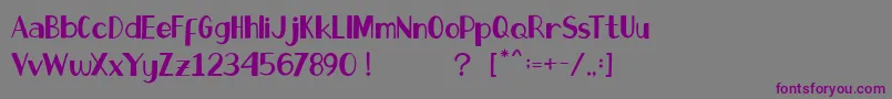 Go Panda Font – Purple Fonts on Gray Background