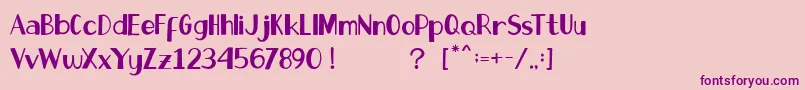 Go Panda Font – Purple Fonts on Pink Background