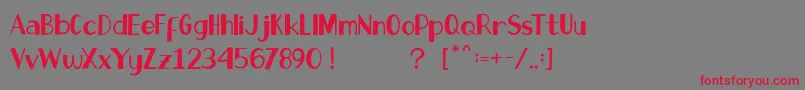 Go Panda-Schriftart – Rote Schriften auf grauem Hintergrund