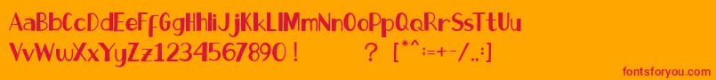Go Panda Font – Red Fonts on Orange Background