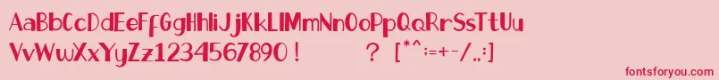 Go Panda-Schriftart – Rote Schriften auf rosa Hintergrund