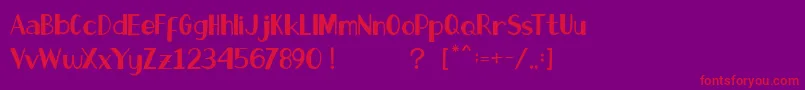 Go Panda Font – Red Fonts on Purple Background