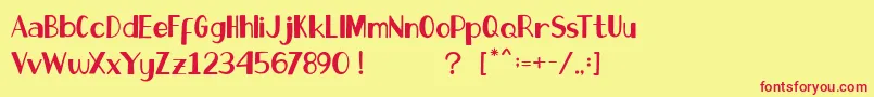 Go Panda Font – Red Fonts on Yellow Background