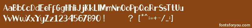 Go Panda Font – White Fonts on Brown Background