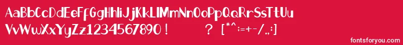 フォントGo Panda – 赤い背景に白い文字