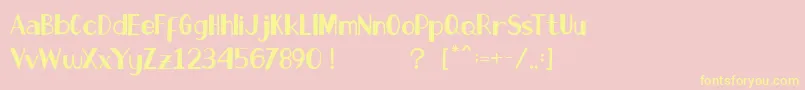 Go Panda Font – Yellow Fonts on Pink Background