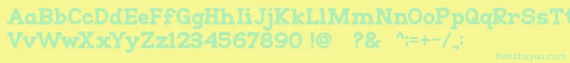 Go Peanut Font – Green Fonts on Yellow Background