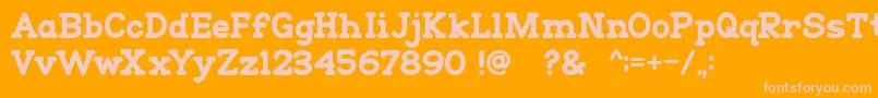 Go Peanut Font – Pink Fonts on Orange Background