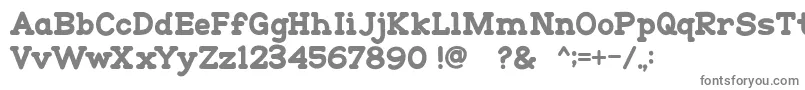 Go Peanut-fontti – harmaat kirjasimet valkoisella taustalla