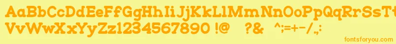 Go Peanut Font – Orange Fonts on Yellow Background