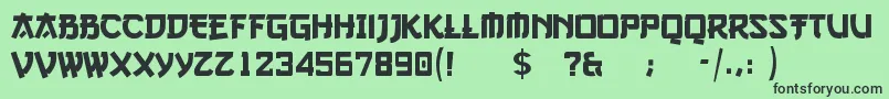 go3v2 Font – Black Fonts on Green Background