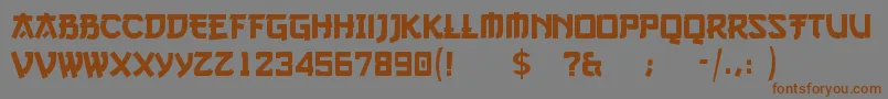 Fonte go3v2 – fontes marrons em um fundo cinza