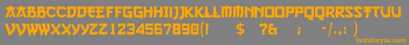 go3v2 Font – Orange Fonts on Gray Background