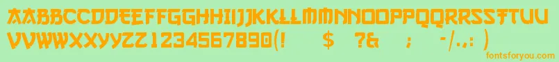 go3v2 Font – Orange Fonts on Green Background