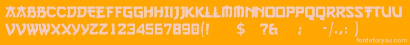 go3v2 Font – Pink Fonts on Orange Background