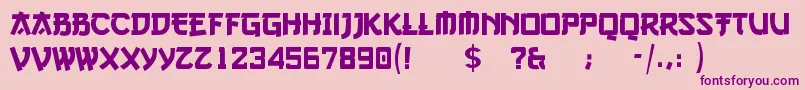 go3v2 Font – Purple Fonts on Pink Background