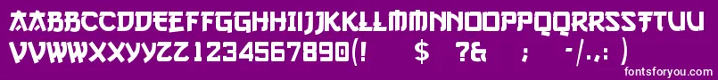 Шрифт go3v2 – белые шрифты на фиолетовом фоне
